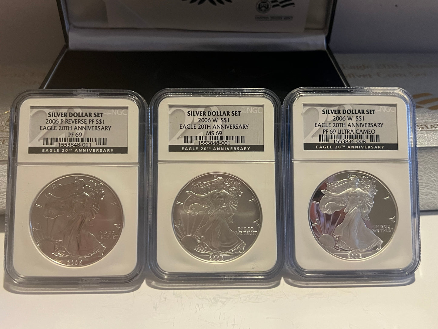 20th Century American Silver Eagle Set PCGS70