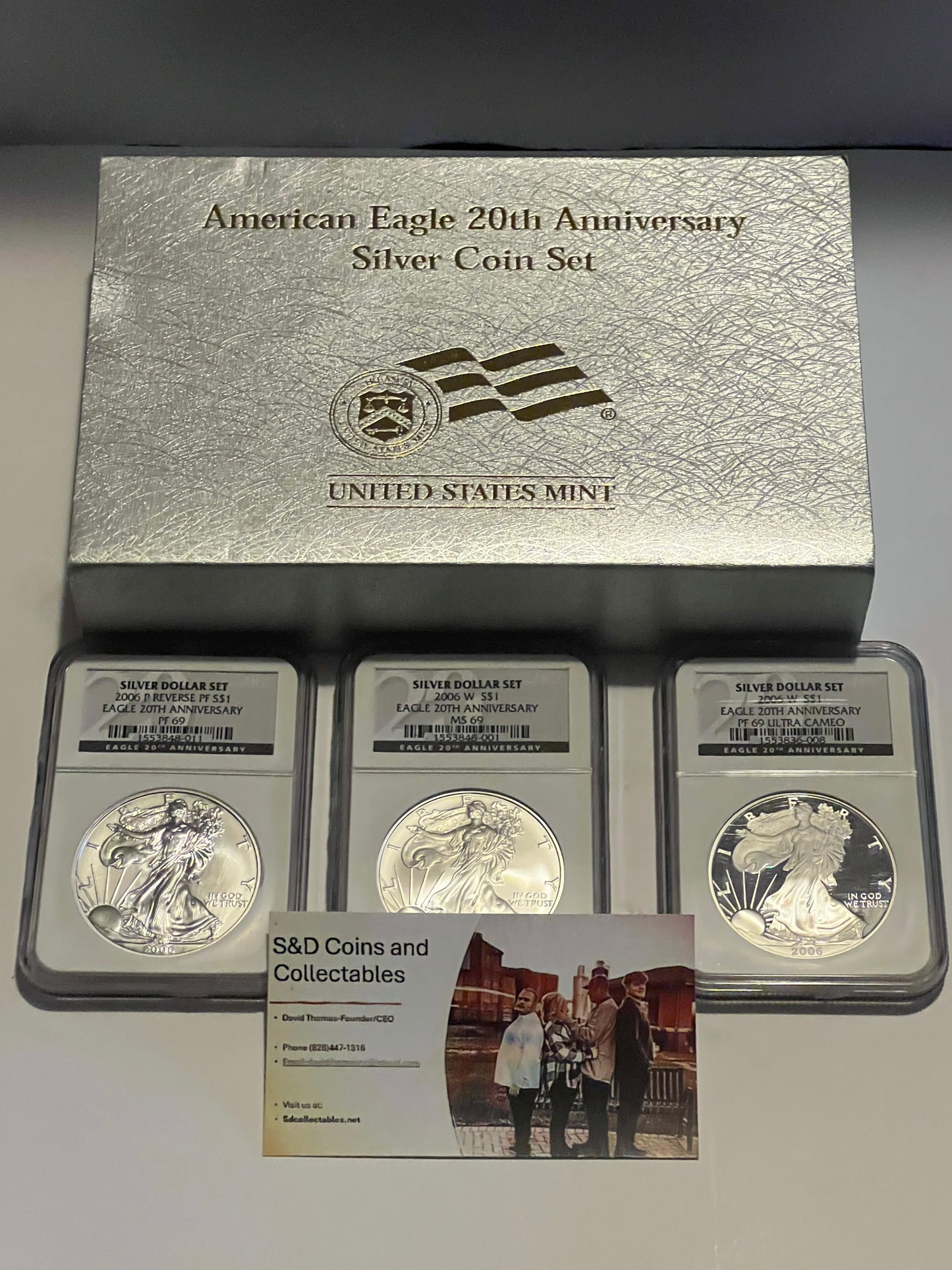20th Century American Silver Eagle Set PCGS70