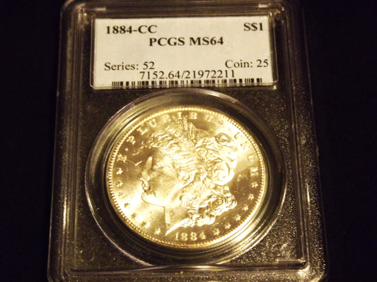 1884-CC Morgan Silver Dollar PCGS MS-64